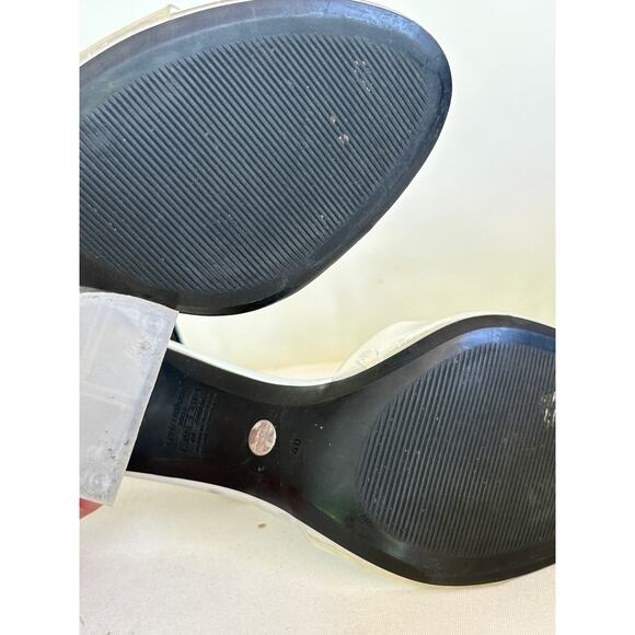 Zara Clear Vinyl Heels 10 40 Sandals Glam Cocktail Party Ankle Strap - Picture 3 of 7